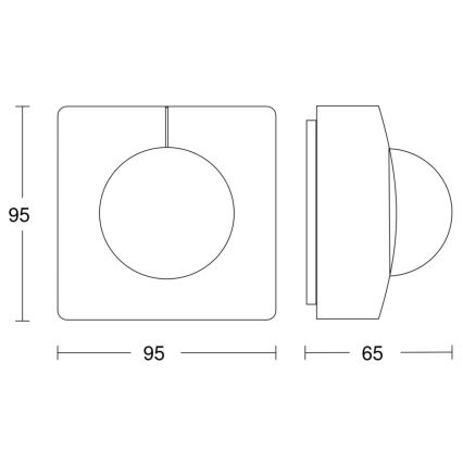 Steinel 058135 - Αισθητήρας κίνησης IS 3180 V3 KNX IP54 τετράγωνο λευκό