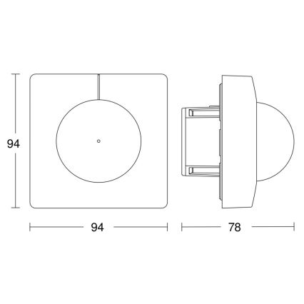 Steinel 058142 - Αισθητήρας κίνησης IS 3180 V3 KNX τετράγωνο λευκό