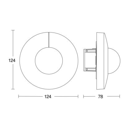 Steinel 058197 - Αισθητήρας κίνησης IS 3360-R KNX V3 IP54 στρογγυλό λευκό