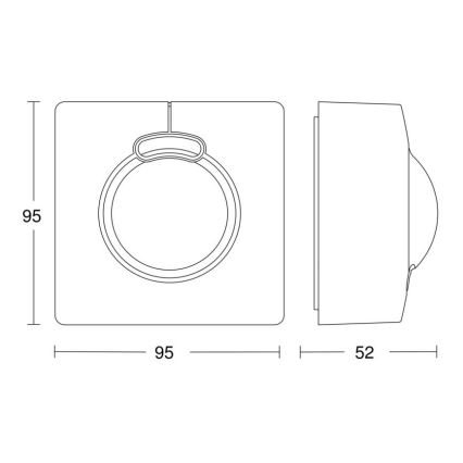 Steinel 058210 - Αισθητήρας κίνησης HF 3360 V3 KNX IP54 τετράγωνο λευκό