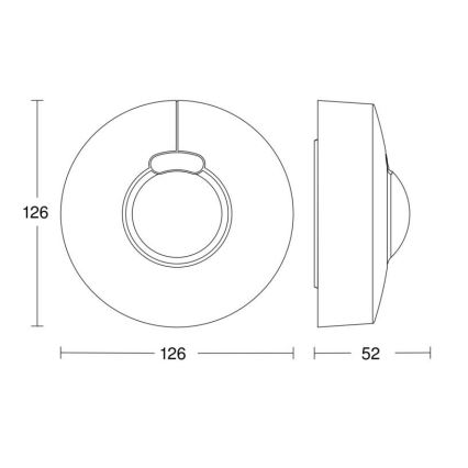 Steinel 058234 - Αισθητήρας κίνησης HF 3360 V3 KNX IP54 στρογγυλό λευκό