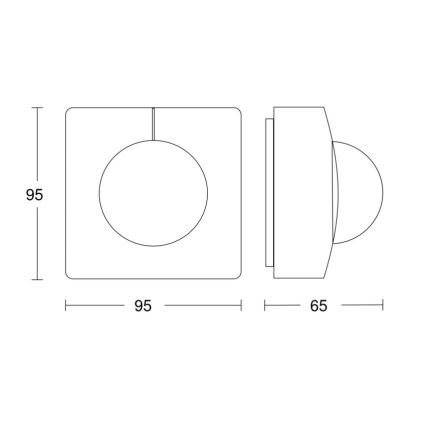 Steinel 058258 - Αισθητήρας κίνησης IS 345 V3 KNX IP54 τετράγωνο λευκό