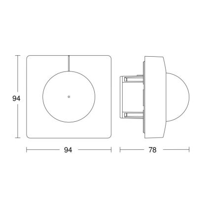 Steinel 058265 - Αισθητήρας κίνησης IS 345 V3 KNX τετράγωνος λευκό