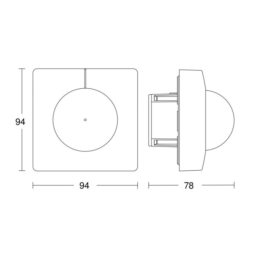 Steinel 058265 - Αισθητήρας κίνησης IS 345 V3 KNX τετράγωνος λευκό