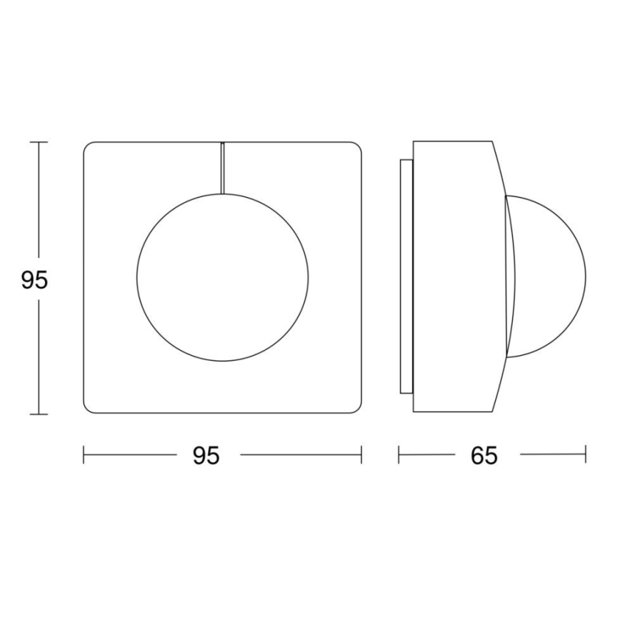 Steinel 058296 - Αισθητήρας κίνησης IS 345 MX Highbay V3 KNX IP54 τετράγωνο λευκό