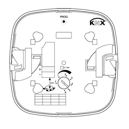 Steinel 058470 - Ανιχνευτής παρουσίας IR Quattro HD 24m KNX λευκό