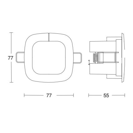 Steinel 058494 - Ανιχνευτής κίνησης/παρουσίας IR Quattro SLIM 4m V3 KNX λευκό