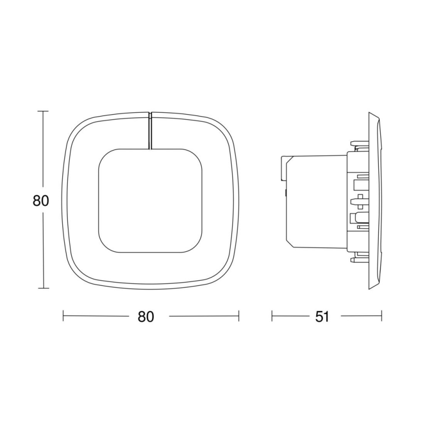 Steinel 058500 - Ανιχνευτής κίνησης/παρουσίας IR Quattro SLIM XS V3 KNX λευκό