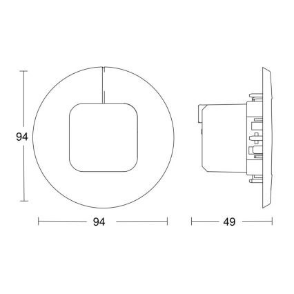 Steinel 058517 - Ανιχνευτής παρουσίας IR Quattro SLIM XS 4m V3 KNX λευκό