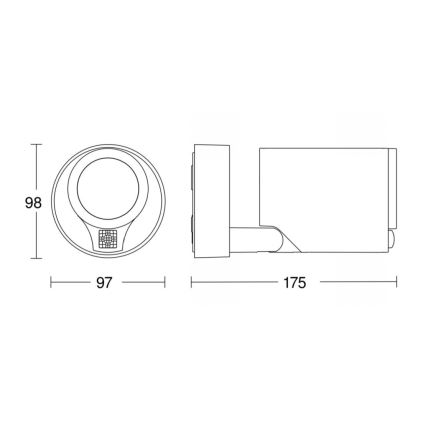 STEINEL 058630 - Εξωτερικό φωτιστικό LED με αισθητήρα SPOT ONE 1xGU10 / 7W / 230V IP44