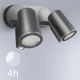 STEINEL 058654- Εξωτερικό φωτιστικό LED με αισθητήρα SPOT DUO 2xGU10 / 7,5W / 230V IP44