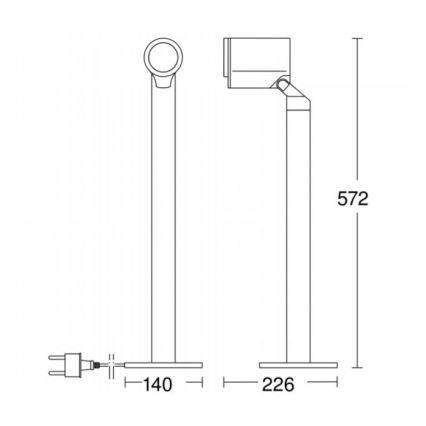 STEINEL 058661 - Λάμπα LED εξωτερικού χώρου με αισθητήρα SPOT WAY 1xGU10 / 7W / 230V IP44