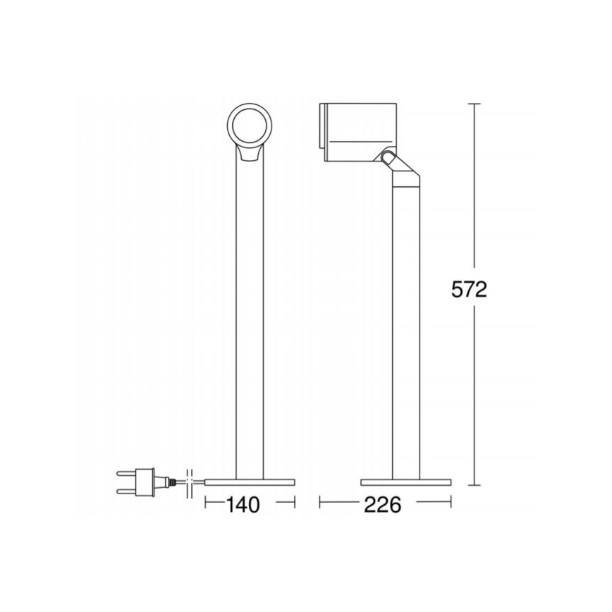 STEINEL 058661 - Λάμπα LED εξωτερικού χώρου με αισθητήρα SPOT WAY 1xGU10 / 7W / 230V IP44