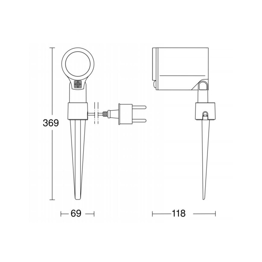 STEINEL 058685 - Λάμπα εξωτερικού χώρου LED με αισθητήρα SPOT GARDEN 1xGU10 / 7W / 230V IP44