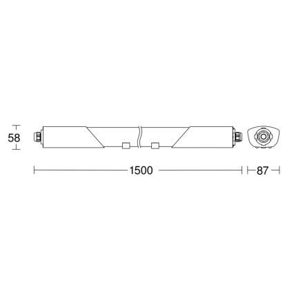 Steinel 058715 - LED Φωτιστικό ασφαλείας βιομηχανικού τύπου με αισθητήρα RS PRO 5150 SC EM LED/42W/230V IP66 4000K