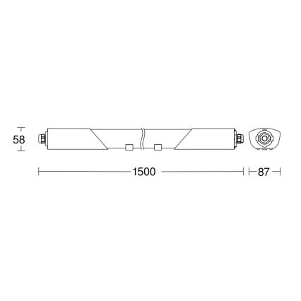 Steinel 058739 - Heavy-duty LED φωτιστικό με αισθητήρα RS PRO 5150SC LED/42W/230V IP66 4000K