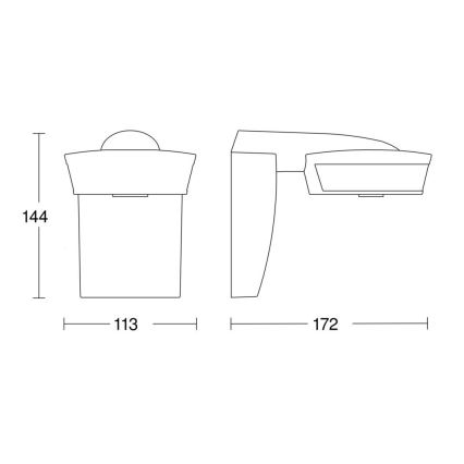 Steinel 059538 - Αισθητήρας κίνησης SensIQ IP54 μαύρο + τηλεχειριστήριο