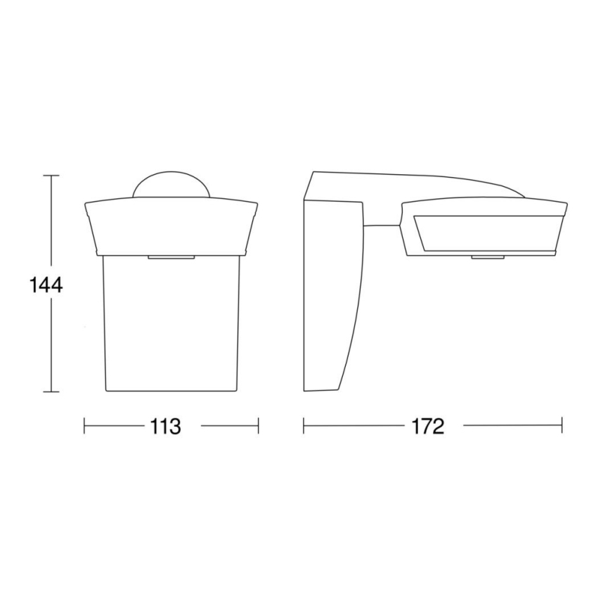 Steinel 059552 - Αισθητήρας κίνησης SensIQ IP54 ανθρακί + τηλεχειριστήριο