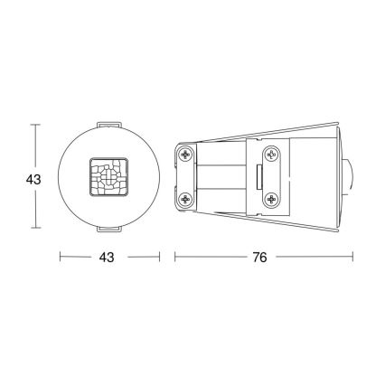 Steinel 064129 - Ανιχνευτής παρουσίας IR Quattro MICRO 6m KNX IP65 λευκό