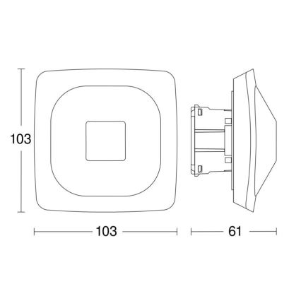Steinel 064419 - Ανιχνευτής κίνησης/παρουσίας HF 360-2 BT IPD λευκό