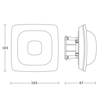 Steinel 064846 - Ανιχνευτής παρουσίας IR QUATTRO HD-2 KNX V3.5