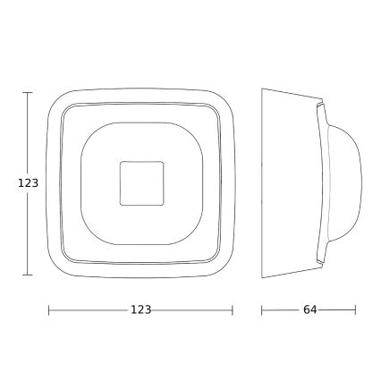 Steinel 064853 - Ανιχνευτής παρουσίας IR QUATTRO HD-2 KNX V3.5