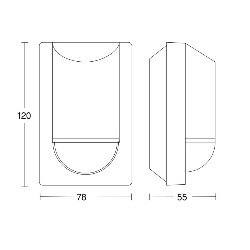 Steinel 064907 - Αισθητήρας κίνησης εξωτερικού χώρου IS 2180 ECO 230V IP54 ανθρακί