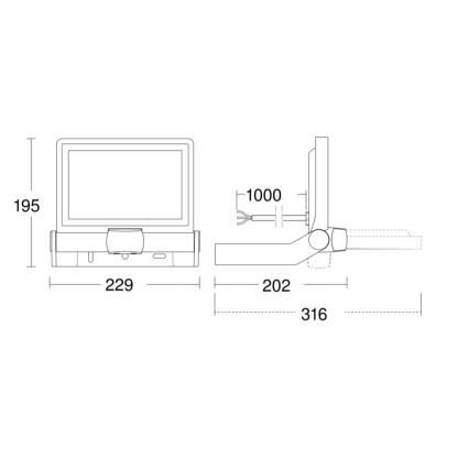 Steinel 065249 - Προβολέας LED με αισθητήρα LED/18,6W/230V IP44