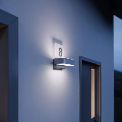 STEINEL 065713 - Αριθμός σπιτιού LED με αισθητήρα L820 LED / 12,5W / 230V IP44