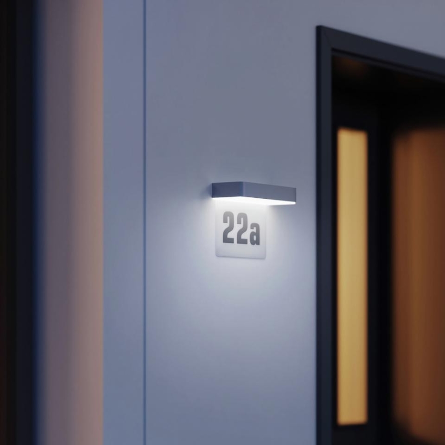 Steinel 065935 - LED Ηλιακό αριθμητικό πινακίδα XSolar SOL-O HN LED/0,07W 2000 mAh IP44 ανθρακί