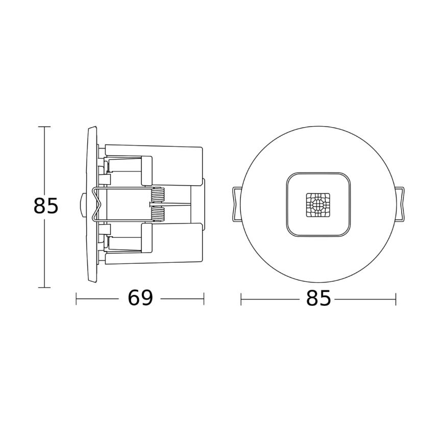 Steinel 067144 - Ανιχνευτής παρουσίας χωνευτό IR MICRO OFFICE DALI2