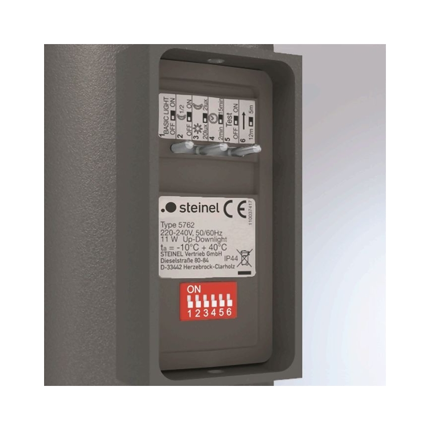 Steinel 067199 - Εξωτερικό φωτιστικό τοίχου LED με αισθητήρα L 930 S LED/9,3W/230V IP44 ανθρακί