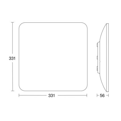 Steinel 067519 - LED Dimmable φωτιστικό οροφής με αισθητήρα RS PRO S30 Q SC 26W/230V 4000K