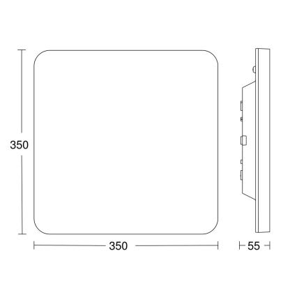 Steinel 067878-LED Φωτιστικό οροφής με αισθητήρα RS PRO LED/23,4W/230V IP40 4000K