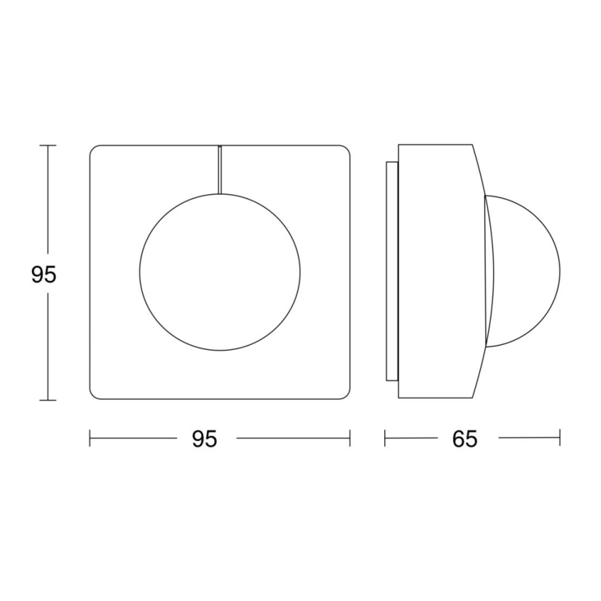 Steinel 068523 - Αισθητήρας κίνησης IS 3360 40m COM1 IP54 γωνιακός μαύρο