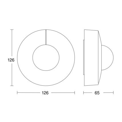 Steinel 068585 - Αισθητήρας κίνησης IS 3360 40m V3 KNX IP54 στρογγυλό μαύρο