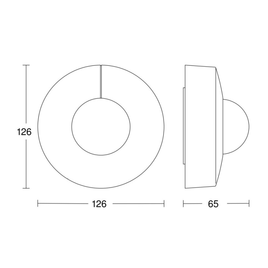 Steinel 068585 - Αισθητήρας κίνησης IS 3360 40m V3 KNX IP54 στρογγυλό μαύρο