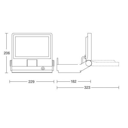 Steinel 069513 - LED Προβολέας XLED PRO ONE LED/17,7W/230V 3000K IP44 ανθρακί