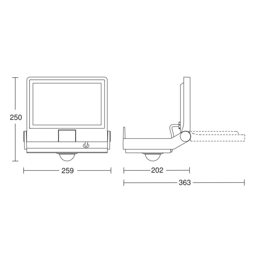 Steinel 069551 - Προβολέας LED με αισθητήρα XLED PRO ONE Plus S LED/33,8W/230V IP44 3000K ανθρακί + τηλεχειριστήριο