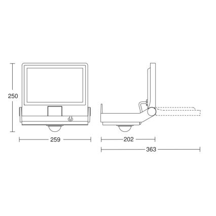 Steinel 069551 - Προβολέας LED με αισθητήρα XLED PRO ONE Plus S LED/33,8W/230V IP44 3000K ανθρακί + τηλεχειριστήριο