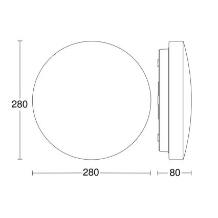 Steinel 069698-LED Φωτιστικό οροφής μπάνιου RSPRO P1 LED/8,2W/230V 4000K IP54