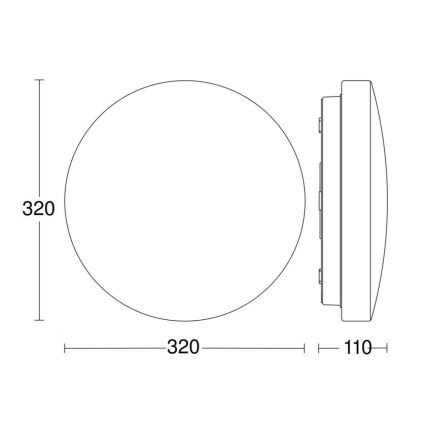 Steinel 069759-LED Φωτιστικό οροφής μπάνιου RSPROP2 LED/14,1W/230V 4000K IP54