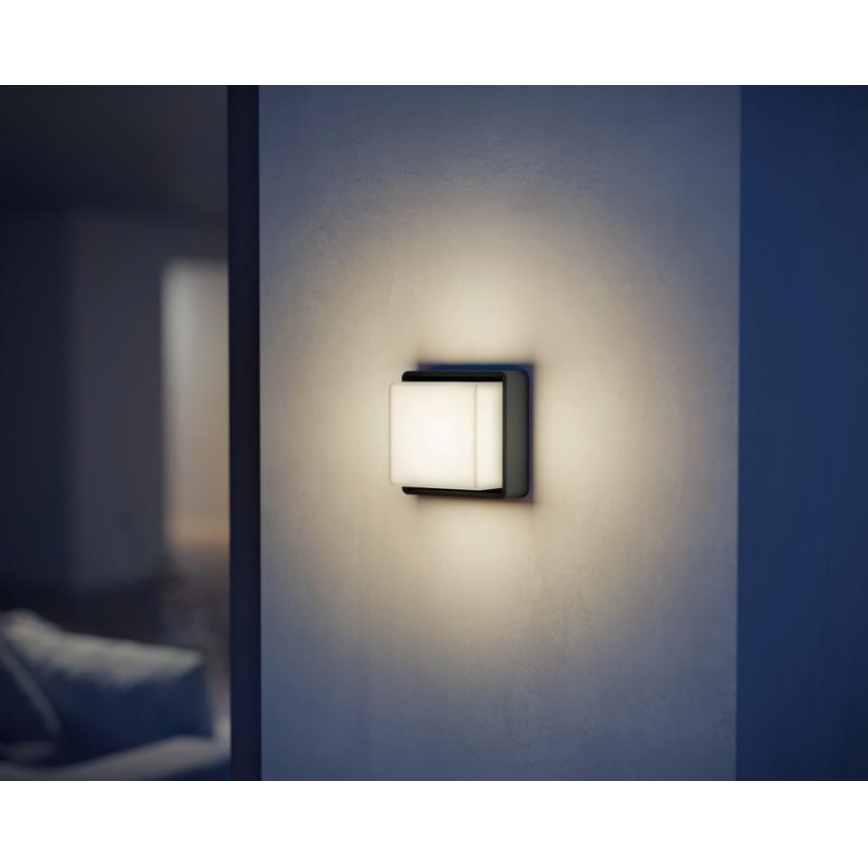 Steinel 078645- LED Φωτιστικό τοίχου εξωτερικού χώρου με αισθητήρα L 845 SC 9W/230V 3000K IP44 ανθρακί