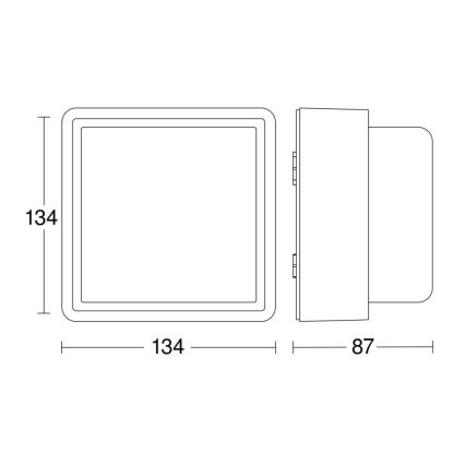 Steinel 078645- LED Φωτιστικό τοίχου εξωτερικού χώρου με αισθητήρα L 845 SC 9W/230V 3000K IP44 ανθρακί