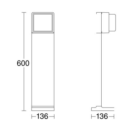 Steinel 078652 - Λάμπα dimming LED εξωτερικού χώρου GL 85 C 600 LED/9W/230V 3000K IP44