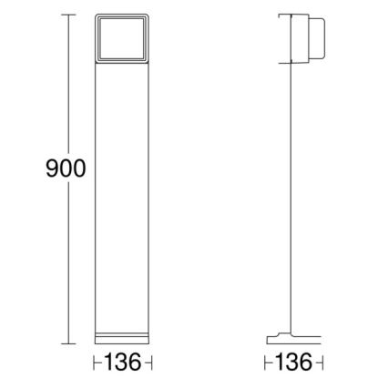 Steinel 078676 - Φωτιστικό εξωτερικού χώρου LED Dimmable GL 85 C 900 LED/9W/230V IP44