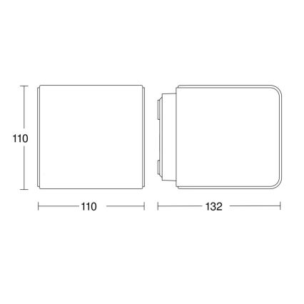 Steinel 079253 - LED Φωτιστικό τοίχου εξωτερικού χώρου L830 C LED/9,1W/230V IP44 ανθρακί