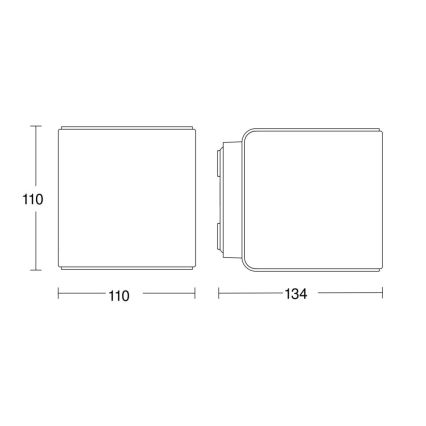 Steinel 079277 - LED Φωτιστικό τοίχου εξωτερικού χώρου L840 C LED/9,1W/230V IP44 ανθρακί