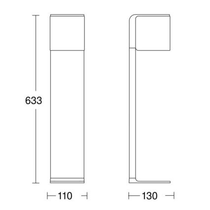 Steinel 079284 - Φωτιστικό LED εξωτερικού χώρου GL 80 C LED/9,1W/230V IP44 ανθρακί