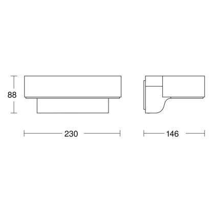 Steinel 079291- LED Φωτιστικό τοίχου εξωτερικού χώρου L800C LED/7,5W/230V IP44 ανθρακί